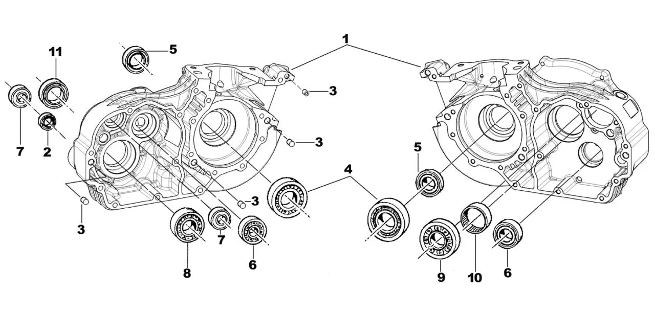 CRANKCASE - TM KZ10-C