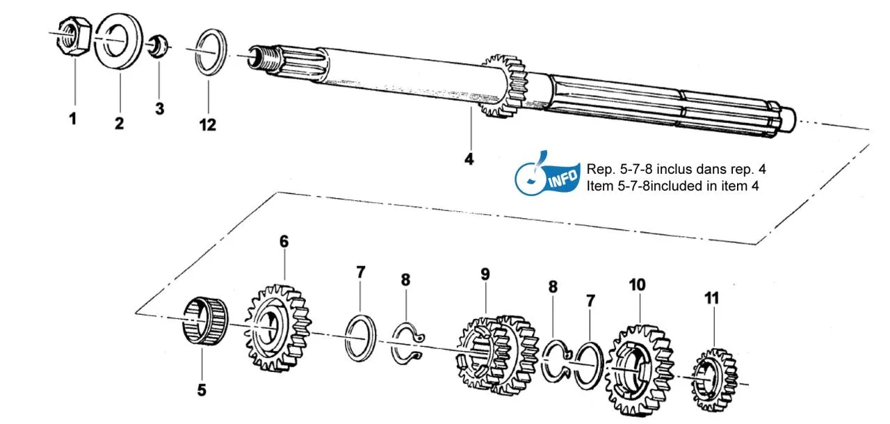 MAINSHAFT GEAR BOX - TM KZ10-C