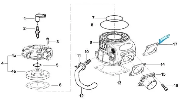CULASSE CYLINDRE - TM KZ-R1