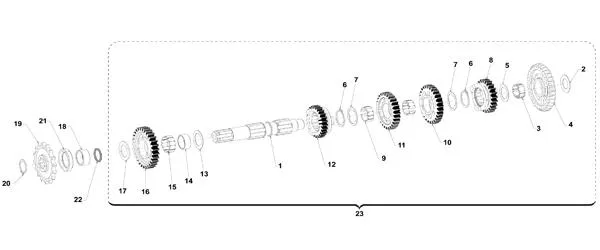 COUNTERSHAFT GEAR BOX - TM KZ-R1