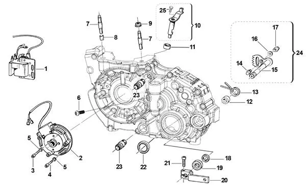 IGNITION-GEAR BOX - TM KZ-R1