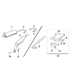 ECHAPPEMENT- PLATINE - TM KZ-R1