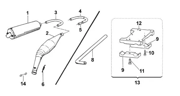 ECHAPPEMENT- PLATINE - TM KZ-R1