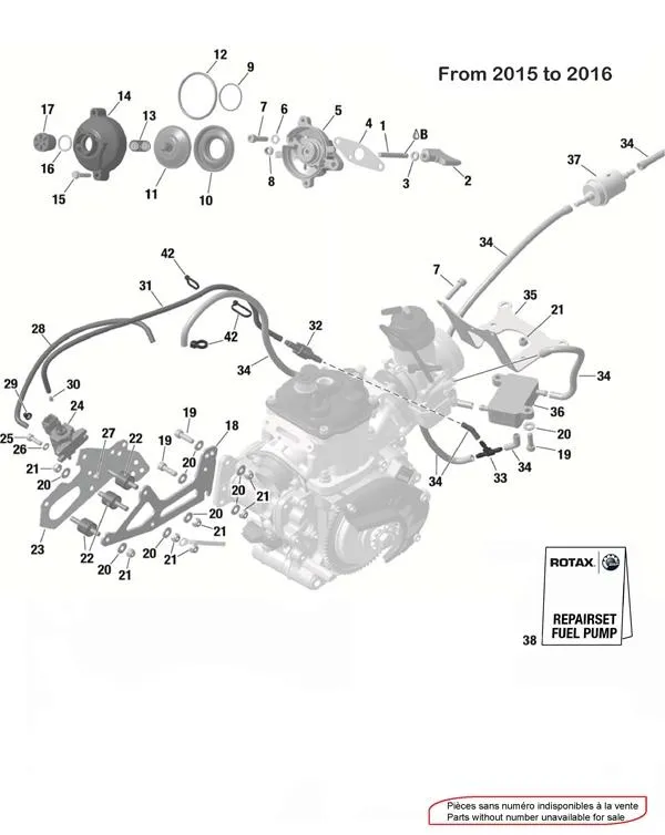 VALVOLA ELETTROPOMPA BENZINA-16 - ROTAX 125 MAX-JUNIOR-NANO EVO