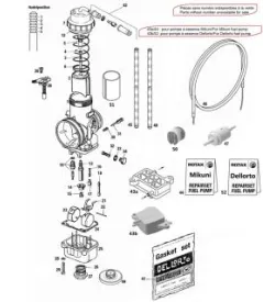 CARBURATORE-POMPA BENZINA - ROTAX 125 MAX-JUNIOR-NANO EVO