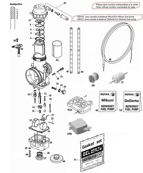 VERGASER – KRAFTSTOFFPUMPE – ROTAX 125 MAX-JUNIOR-NANO EVO