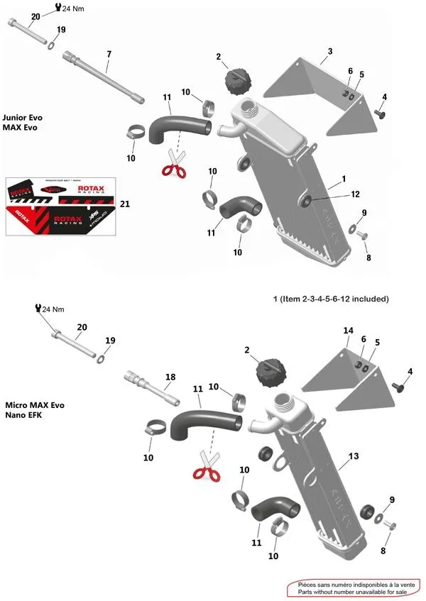 RADIATORE - ROTAX 125 MAX-JUNIOR-NANO EVO