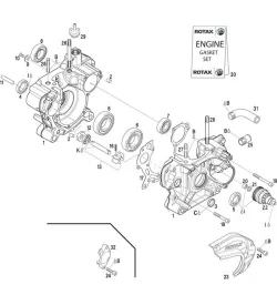 CARTER - POMPA DELL'ACQUA - MOTORE DI AVVIAMENTO - ROTAX 125 MAX - J125 - MINI - MICRO