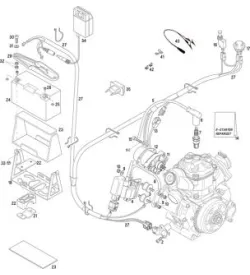 ALLUMAGE-DEMARREUR-BATTERIE - ROTAX 125 MAX-J125-MINI-MICRO