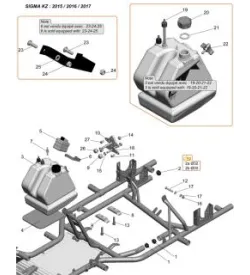 TELAIO-SERBATOIO-PIATTAFORMA MOTORE - SODI SIGMA KZ 2015-2017