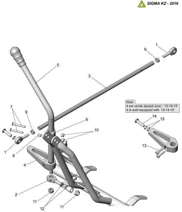 GEARBOX LEVER - 2016 - SODI SIGMA KZ 2015-2017
