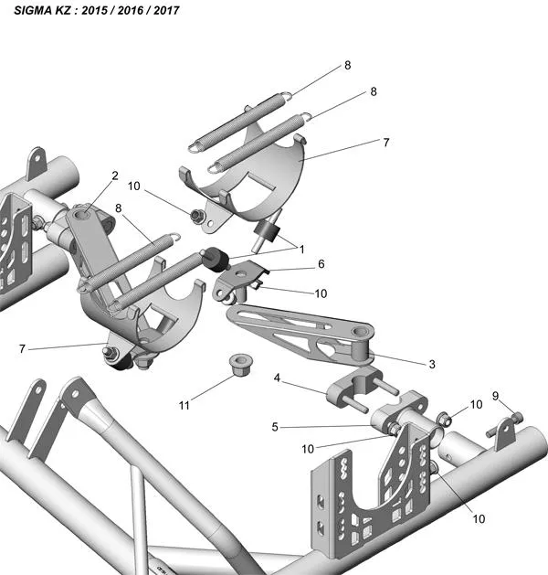 SUPPORTS ECHAPPEMENT-MAXTER - SODI SIGMA KZ 2015-2017