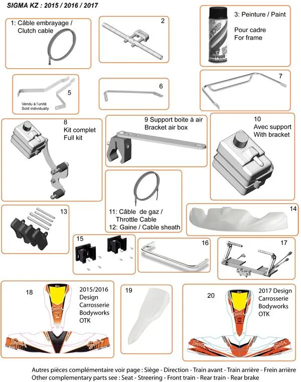 ACCESORIOS COMPLEMENTARIOS - SODI SIGMA KZ 2015-2017
