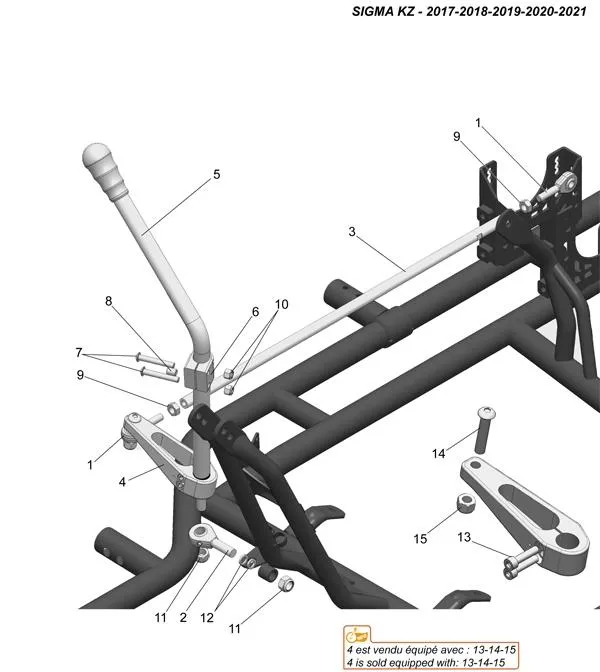 GEARBOX LEVER - SODI SIGMA KZ 2018-2021