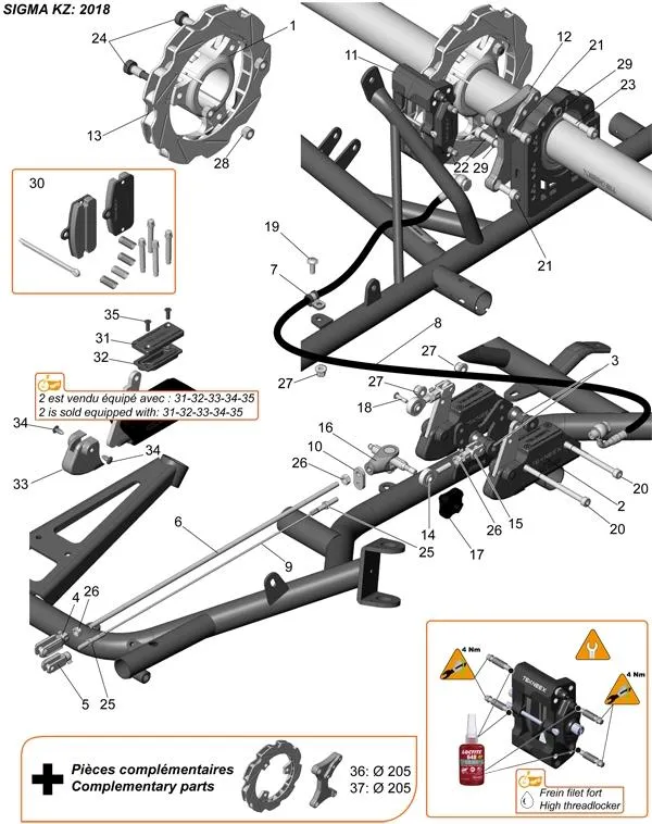 FRENO POSTERIORE - SODI SIGMA KZ 2018-2021