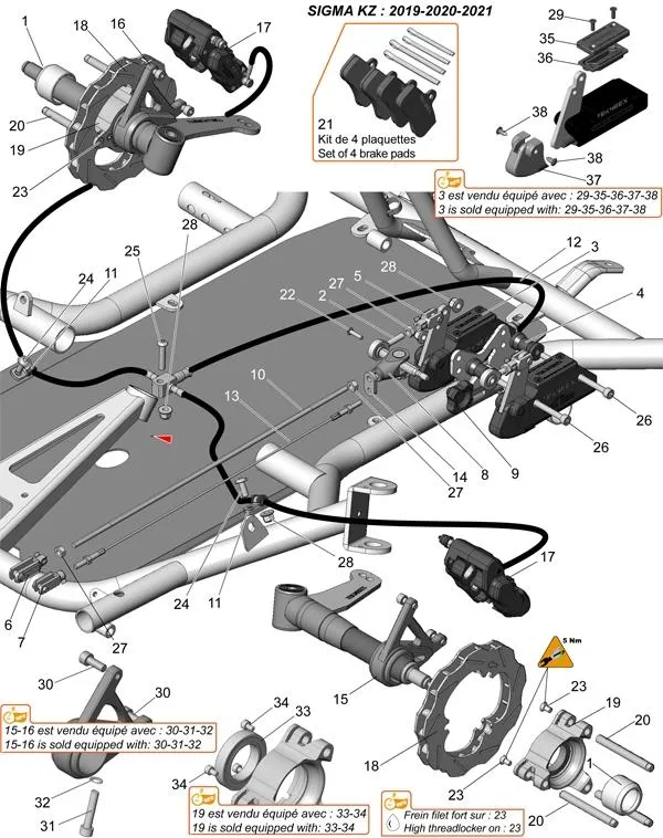 FRENO ANTERIORE - SODI SIGMA KZ 2018-2021