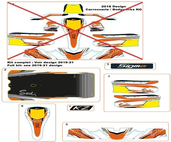 PEGATINAS PARA LA CARROCERÍA - SODI SIGMA KZ 2018-2021