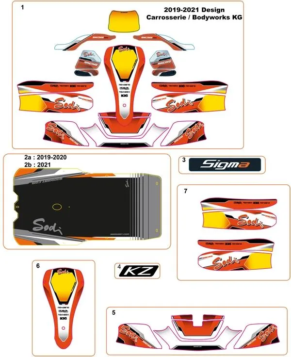 STICKERS DE CARROSSERIE - SODI SIGMA KZ 2018-2021