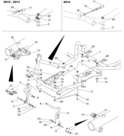 CADRE-PLANCHER-PEDALES - SODI SIGMA KZ 2012-2014