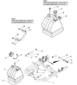 CADRE-RESERVOIR-PLATINE MOTEUR - SODI SIGMA KZ 2012-2014