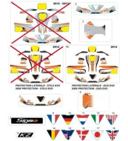 PEGATINAS PARA LA CARROCERÍA - SODI SIGMA KZ 2012-2014