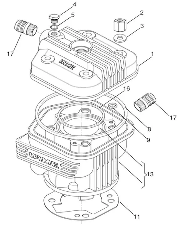 HEAD AND CYLINDER - IAME X30