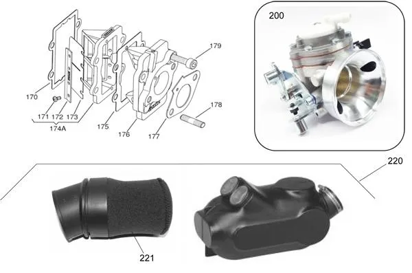 ADMISSION CARBURATEUR TRYTON H - IAME X30